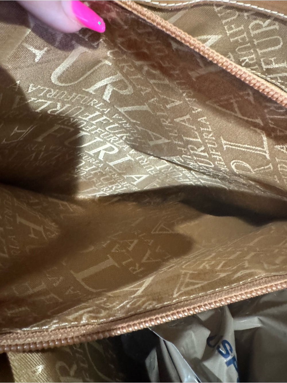 Furla Caramel Leather Tote with silver hardware - Picture 8 of 15